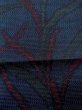 Photo5: N0625B Vintage Japanese Kimono   Indigo Blue Cutting cloth Leaf Silk. (Grade B) (5)