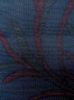 Photo6: N0625B Vintage Japanese Kimono   Indigo Blue Cutting cloth Leaf Silk. (Grade B) (6)