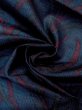 Photo10: N0625B Vintage Japanese Kimono   Indigo Blue Cutting cloth Leaf Silk. (Grade B) (10)