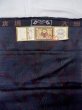 Photo12: N0625B Vintage Japanese Kimono   Indigo Blue Cutting cloth Leaf Silk. (Grade B) (12)