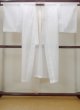 Photo1: N0630C Vintage Japanese women   White JUBAN undergarment / Synthetic.    (Grade B) (1)