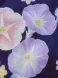 Photo6: N0717F Used Japanese women   Navy Blue YUKATA summer(made in Other than Japan) / Cotton. Flower, Morning groly pattern  (Grade D) (6)