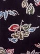 Photo6: N0717J Vintage Japanese women   Black KOMON dyed / Silk. Flower,   (Grade C) (6)