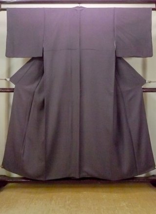 Perfect Silk Kimono, newest Gray Purple Edo-komon with Liner .