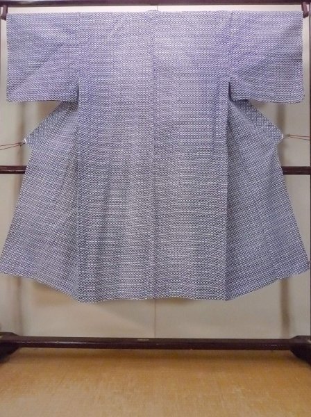 Photo1: N0731B Vintage Japanese   Indigo Blue YUKATA summer(made in Japan) / Cotton. Quadrangle,   (Grade C) (1)