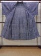 Photo2: N0731D Vintage Japanese   Gray YUKATA summer(made in Japan) / Cotton. Plaid Checks   (Grade C) (2)