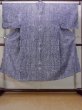 Photo1: N0731I Vintage Japanese   Indigo Blue YUKATA summer(made in Japan) / Cotton. Abstract pattern   (Grade D) (1)