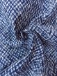 Photo12: N0731O Vintage Japanese   Indigo Blue YUKATA summer(made in Japan) / Cotton. Plaid Checks   (Grade B) (12)