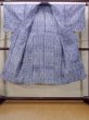 Photo2: N0731U Vintage Japanese kimono   Light Blue Men's Yukata for Men / Cotton. Plaid Checks,   (Grade D) (2)