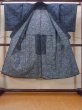 Photo2: N0731X Vintage Japanese kimono  Dark Indigo Blue Men's Yukata for Men / Linen. Plaid Checks,   (Grade B) (2)