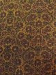 Photo6: Mint N0814D Vintage Japanese women  Yellowish Brown ORI woven / Silk. Chrysanthemum,   (Grade A) (6)