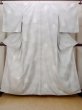 Photo1: N0814H Used Japanese women   White ORI woven / Silk. Quadrangle,   (Grade B) (1)