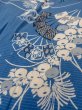 Photo8: N0814L Antique Japanese women   Blue KOMON dyed / Silk. Chrysanthemum,   (Grade D) (8)