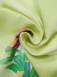 Photo13: N0814R Vintage Japanese women Shiny Pale Yellowish Green TSUKESAGE formal / Silk. KIKYO Japanese balloonflower,   (Grade C) (13)