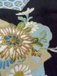 Photo17: N0814U Vintage Japanese women   Black TOMESODE formal / Silk. Chrysanthemum,   (Grade B) (17)