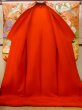 Photo3: N0827C Used Japanese women  Shiny Orange UCHIKAKE Wedding / Silk. Peony,   (Grade B) (3)