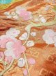 Photo23: N0827C Used Japanese women  Shiny Orange UCHIKAKE Wedding / Silk. Peony,   (Grade B) (23)