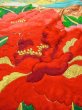 Photo33: N0827C Used Japanese women  Shiny Orange UCHIKAKE Wedding / Silk. Peony,   (Grade B) (33)