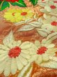 Photo34: N0827C Used Japanese women  Shiny Orange UCHIKAKE Wedding / Silk. Peony,   (Grade B) (34)