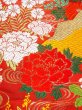 Photo8: Mint N0827D Used Japanese women   Red UCHIKAKE Wedding / Silk. Peony,   (Grade A) (8)