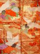 Photo4: N0827E Used Japanese women   Vermilion UCHIKAKE Wedding / Silk. Peony,   (Grade B) (4)