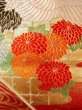 Photo14: N0827E Used Japanese women   Vermilion UCHIKAKE Wedding / Silk. Peony,   (Grade B) (14)