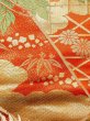 Photo17: N0827E Used Japanese women   Vermilion UCHIKAKE Wedding / Silk. Peony,   (Grade B) (17)