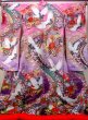 Photo1: N0827F Used Japanese women  Shiny Pink UCHIKAKE Wedding / Silk. SAKURA cherry blossom,   (Grade B) (1)