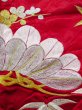 Photo12: N0827G Vintage Japanese women  Shiny Red KAKESHITA under Uchikake / Silk. UME plum bloom,   (Grade B) (12)