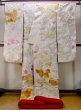 Photo2: N0827I Vintage Japanese women  Shiny Off White UCHIKAKE Wedding / Silk. UME plum bloom,   (Grade C) (2)