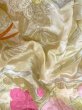 Photo17: N0827I Vintage Japanese women  Shiny Off White UCHIKAKE Wedding / Silk. UME plum bloom,   (Grade C) (17)