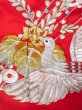 Photo8: N0827J Vintage Japanese women  Vivid Red UCHIKAKE Wedding / Silk. Chrysanthemum,   (Grade C) (8)