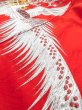 Photo13: N0827J Vintage Japanese women  Vivid Red UCHIKAKE Wedding / Silk. Chrysanthemum,   (Grade C) (13)