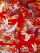 Photo6: Mint N0827L Vintage Japanese women   Red UCHIKAKE Wedding / Silk. SAKURA cherry blossom, Metalic thread  (Grade A) (6)