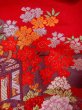 Photo20: Mint N0827L Vintage Japanese women   Red UCHIKAKE Wedding / Silk. SAKURA cherry blossom, Metalic thread  (Grade A) (20)