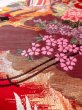 Photo35: Mint N0827L Vintage Japanese women   Red UCHIKAKE Wedding / Silk. SAKURA cherry blossom, Metalic thread  (Grade A) (35)