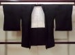 Photo1: Mint N0906Q Vintage Japanese women   Black HAORI short jacket / Silk.    (Grade A) (1)