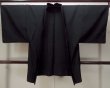 Photo1: Mint N0907A Vintage Japanese  Bluish Black Men's Haori / Synthetic.    (Grade A) (1)