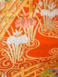 Photo3: Mint N0913G Vintage Japanese Kimono  Vivid Orange FUKURO OBI sash KIRI paulownia Silk. (Grade A) (3)