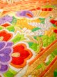 Photo9: Mint N0913G Vintage Japanese Kimono  Vivid Orange FUKURO OBI sash KIRI paulownia Silk. (Grade A) (9)