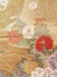 Photo9: Mint N0913L Vintage Japanese Kimono  Shiny Gold FUKURO OBI sash Peony Silk. (Grade A) (9)