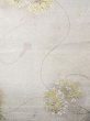 Photo4: N0913M Vintage Japanese Kimono   Silver FUKURO OBI sash Flower Silk. (Grade C) (4)