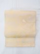 Photo2: N0913N Vintage Japanese Kimono  Shiny Beige FUKURO OBI sash Leaf Silk. (Grade B) (2)