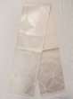 Photo1: N0913U Vintage Japanese Kimono  Shiny Silver FUKURO OBI sash Crossed circles Silk. (Grade B) (1)