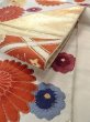 Photo11: N0914A Vintage Japanese Kimono   Orange FUKURO OBI sash Chrysanthemum Silk. (Grade B) (11)