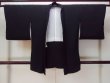 Photo1: N0920A Vintage Japanese women   Black HAORI short jacket / Silk.    (Grade B) (1)