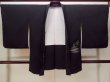 Photo1: N0920C Vintage Japanese women   Black HAORI short jacket / Silk. Tree,   (Grade A) (1)