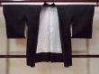 Photo1: Mint N0920O Vintage Japanese women   Black HAORI short jacket / Synthetic. Chrysanthemum,   (Grade A) (1)