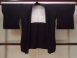 Photo1: Mint N0920Y Vintage Japanese women   Black HAORI short jacket / Silk.    (Grade A) (1)