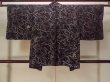 Photo2: Mint N0930G Vintage Japanese kimono   Black HAORI short jacket for women / Silk. Circle,   (Grade A) (2)